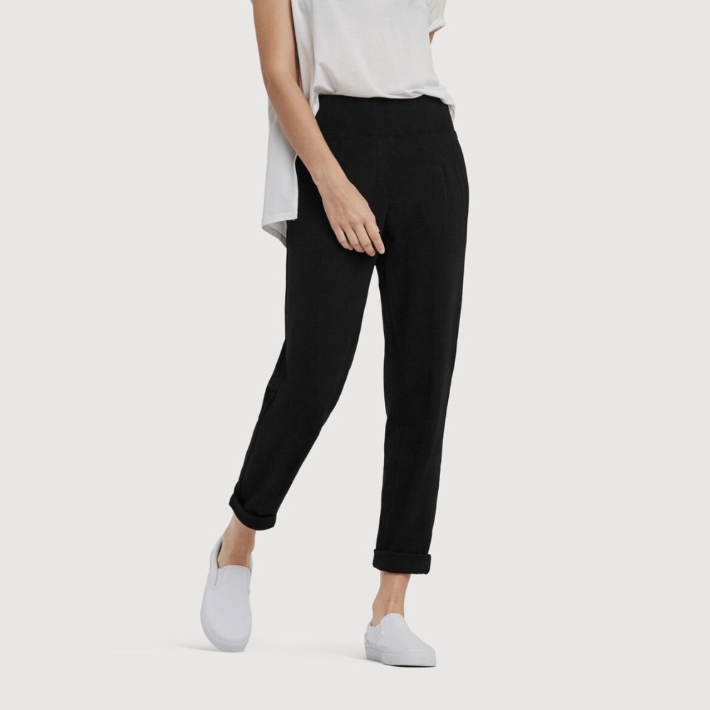 Kit & Ace Mulberry Black Ponte Crop Trousers